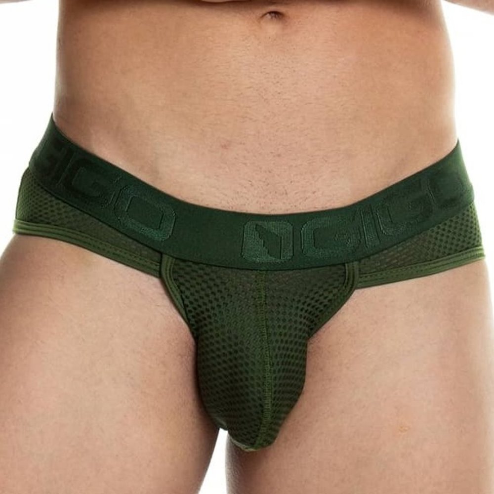 GIGO CAMO GREEN BRIEF UNDERWEAR